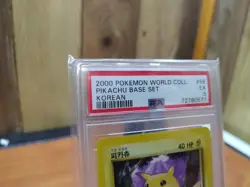 2000 Pokemon World Collection Pikachu Base Set Korean 58 Psa 5 - Image 2