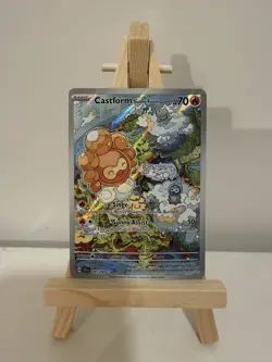 Pokemon Castform Sunny Form Illustration Rare SV08: Surging Sparks 195/191 NM - Image 1