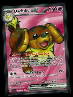 Pokemon TCG Dachsbun ex 160/142 Stellar Crown SCR Ultra Rare Full Art Holo - Image 1