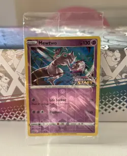 RARE 2021 English Pokemon MEWTWO 056/172 Brilliant Stars Promo STAMPED & SEALED - Image 1