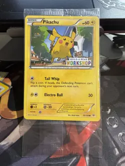 Build a Bear Pokemon Card Pikachu Promo Trading Card TCG SEALED NEW - Image 1
