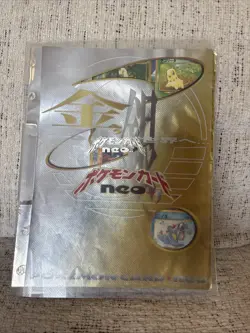 1999 POKEMON NEO GENESIS PREMIUM FILE BINDER 9 CARD JAPANESE HOLO PROMO - Image 1