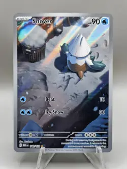 Pokemon TCG Snover Card Full Art Mega Evolution 140/132 NM - Image 1