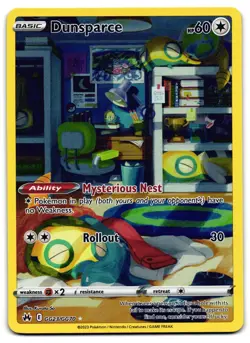 Dunsparce GG23/GG70 - Crown Zenith Galarian Gallery Pokemon TCG Holo - M/LP Card - Image 1
