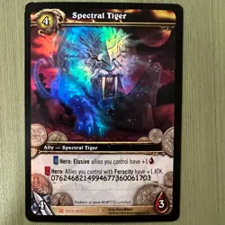 Scratched Spectral Tiger Loot Card from World of Warcraft TC + BONUS Murloc's - Image 1