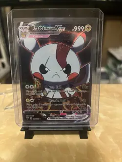 Kratos Pikachu VCOS Holo Non-TCG Fan Art 022/055 Pokemon Card - Image 1