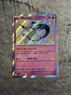 Pokemon TCG - Mimikyu 160/091 - Paldean Fates Baby Shiny Card - Image 1