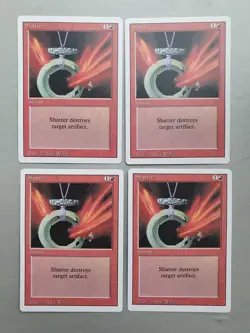 Shatter x4 PLAYSET , MTG Revised Ed. (1994) Common Red Instant NM - Image 1