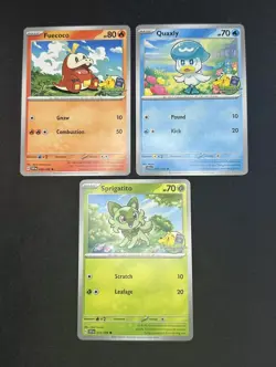 Sprigatito Fuecoco Quaxly Asia Beginners Session Stamped Pokemon Promo - Image 2