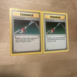 Lot Of 2 Pokemon Trainer Maintenance 83/102 Base Set Unlimited, Uncommon, LP - Image 1
