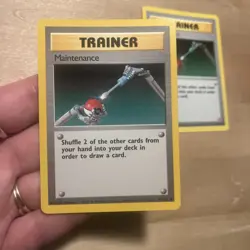 Lot Of 2 Pokemon Trainer Maintenance 83/102 Base Set Unlimited, Uncommon, LP - Image 2