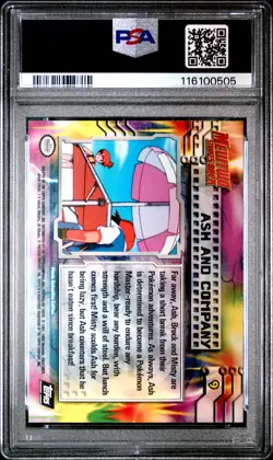 1999 TOPPS POKEMON THE MOVIE EDT ASH & COMPANY-FOIL #9 MOVIE EDITION PSA 8 - Image 2