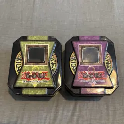 Lot of 2 Yu-Gi-Oh! TCG Promo Tins from 2004 - Empty - For Storage - Image 1