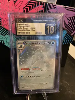 Pokemon Stellar Crown Crabominable Card 149/142 CGC Pristine 10 - Image 1