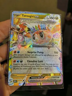 Pokemon TCG Tatsugiri EX 142/191 Double Rare Holo Card Surging Sparks - Image 4