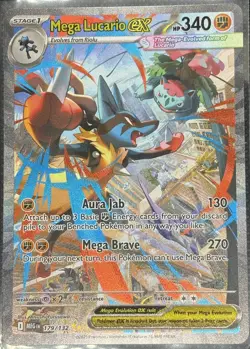 Mega Lucario ex 179/132 sir Mega Evolution Pokemon cards NM - Image 1
