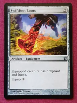 Magic The Gathering COMMANDER 2013 C13 SWIFTFOOT BOOTS artifact card MTG - Image 1