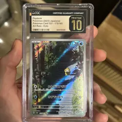 CGC Pristine 10 Psyduck 175/165 Art Rare Japanese 151 Pokemon Card - Image 1