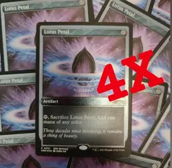 4X Petalo di loto / Lotus Petal MTG Foil Etched Promo 30°Anniversario MtG P0001 - Image 1