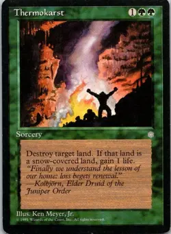 MTG Magic The Gathering Thermokarst Ice Age Played See Scan A - Image 1