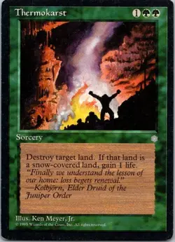 MTG Magic The Gathering Thermokarst Ice Age Played See Scan B - Image 1