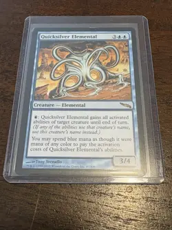 MTG Magic the Gathering Quicksilver Elemental (47/306) Mirrodin LP - Image 1