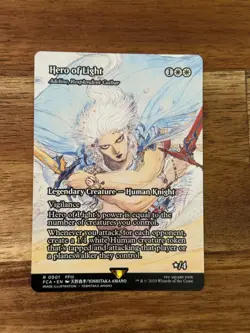 Final Fantasy Hero of Light - Adeline, Resplendent Cathar Borderless MTG FCA 001 - Image 1