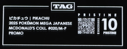 2025 Pokemon Mega Japanese McDonald's Collection Pikachu TAG 10 Pristine (990) - Image 3