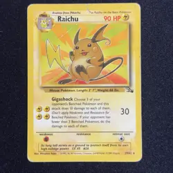 Raichu 29/62 Unlimited Rare Fossil Set 1999 Pokemon Vintage WOTC English - Image 1