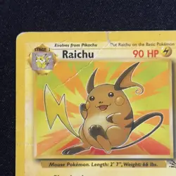 Raichu 29/62 Unlimited Rare Fossil Set 1999 Pokemon Vintage WOTC English - Image 3