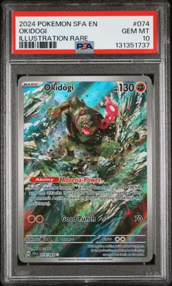 PSA 10 Okidogi 074/064 Pokemon Sv Shrouded Fable Illustration Rare 2024 GEM MINT - Image 1