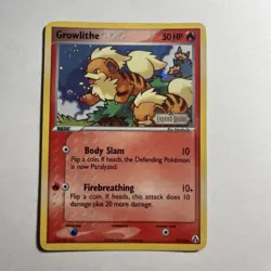Pokemon Growlithe 55/92 Reverse Holo Stamped EX Legend Maker - LP/C - Image 1