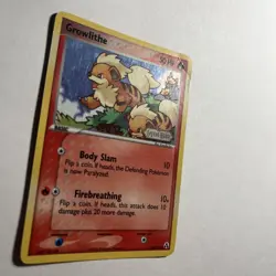 Pokemon Growlithe 55/92 Reverse Holo Stamped EX Legend Maker - LP/C - Image 2