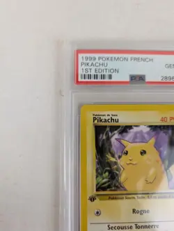 1999 Pokemon Pikachu 1st Edition French PSA 10 - Image 3