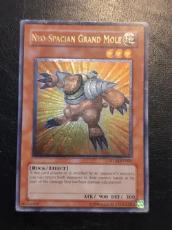 Yu-Gi-Oh! ULTIMATE RARE CARD NEO-SPACIAN GRAND MOLE STON-EN005 LP/MP - Image 1