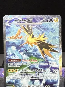 Pokemon Card Zapdos EX 202/165 Scarlet 151 Special Illustration Rare Near Mint - Image 2