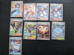 Pokemon TCG Full Art Trainer Card Bundle Lot X9 Cards - Image 1