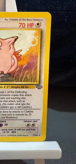 Pokemon Cards: Jungle Rare: Clefable 17/64 TCG 1999 WOTC Vintage - Image 3
