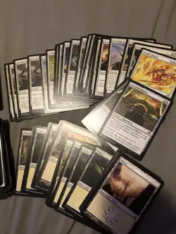 Bulk Lot MTG 300+ Cards Mono White - 4 Mythics 40 Rares + FatPack Box & Book - Image 4