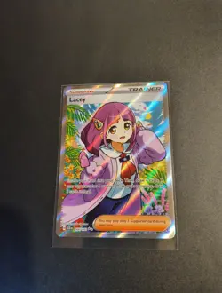 Pokemon TCG Stellar Crown Lacey Full Art Ultra Rare Holo Trainer Card 166/142 - Image 3