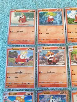 FUECOCO, CROCALOR, & SKELEDIRGE BUNDLE OF POKEMON CARDS - Image 2