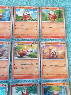 FUECOCO, CROCALOR, & SKELEDIRGE BUNDLE OF POKEMON CARDS - Image 3