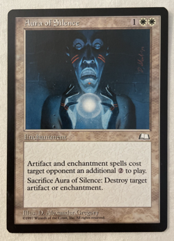 1x Aura of Silence Weatherlight MTG Magic the Gathering NM - Image 1