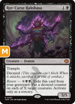 MTG Rot-Curse Rakshasa TDM M Creature Demon NM - Image 1