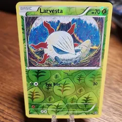 Larvesta Steam Siege Reverse Holo Card 14/114 Common Pokemon TCG - Image 1