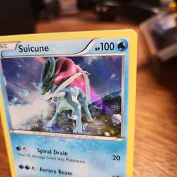 Suicune 30/30 XY Trainer Kit Pikachu Libre Suicune Holo Rare Pokemon TCG - Image 3