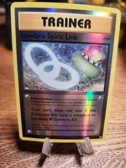 Slowbro Spirit Link *Printline Error* Reverse Holo 2016 Pokemon TCG - Image 1