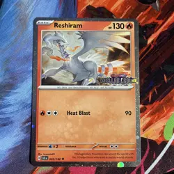 Reshiram 022/142 Pokemon Stellar Crown Stamped Cosmos Holo Promo NM+ - Image 1