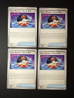 4x Team Rockets Great Ball 175/182 Destined Rivals NM. Playset - Image 1