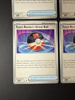 4x Team Rockets Great Ball 175/182 Destined Rivals NM. Playset - Image 2
